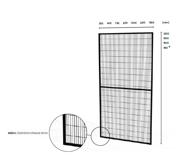 Penta Mesh Guard Panels 1900mm high